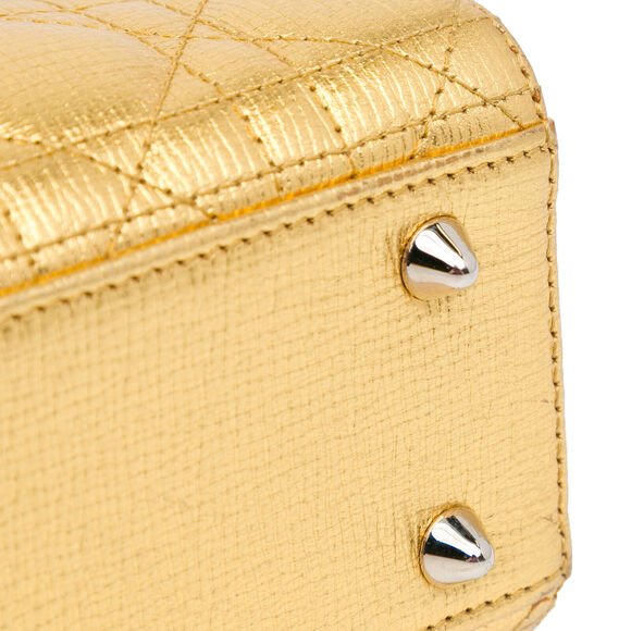 Auth Dior Small Metallic Grained #132126D26B - Picture 12 of 14